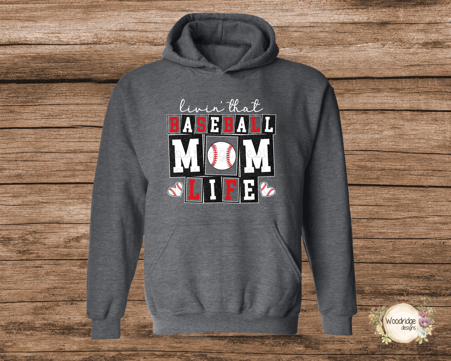 Sweatshirt Baseball Mom Life- Adult