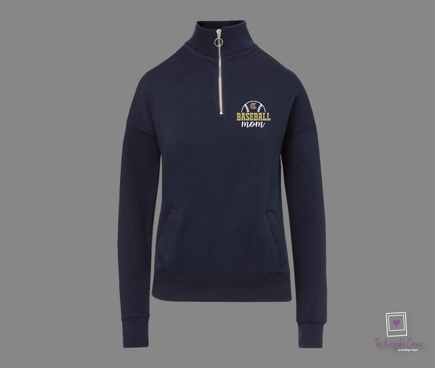Stix Baseball Mom 1/4 Zip- Adult