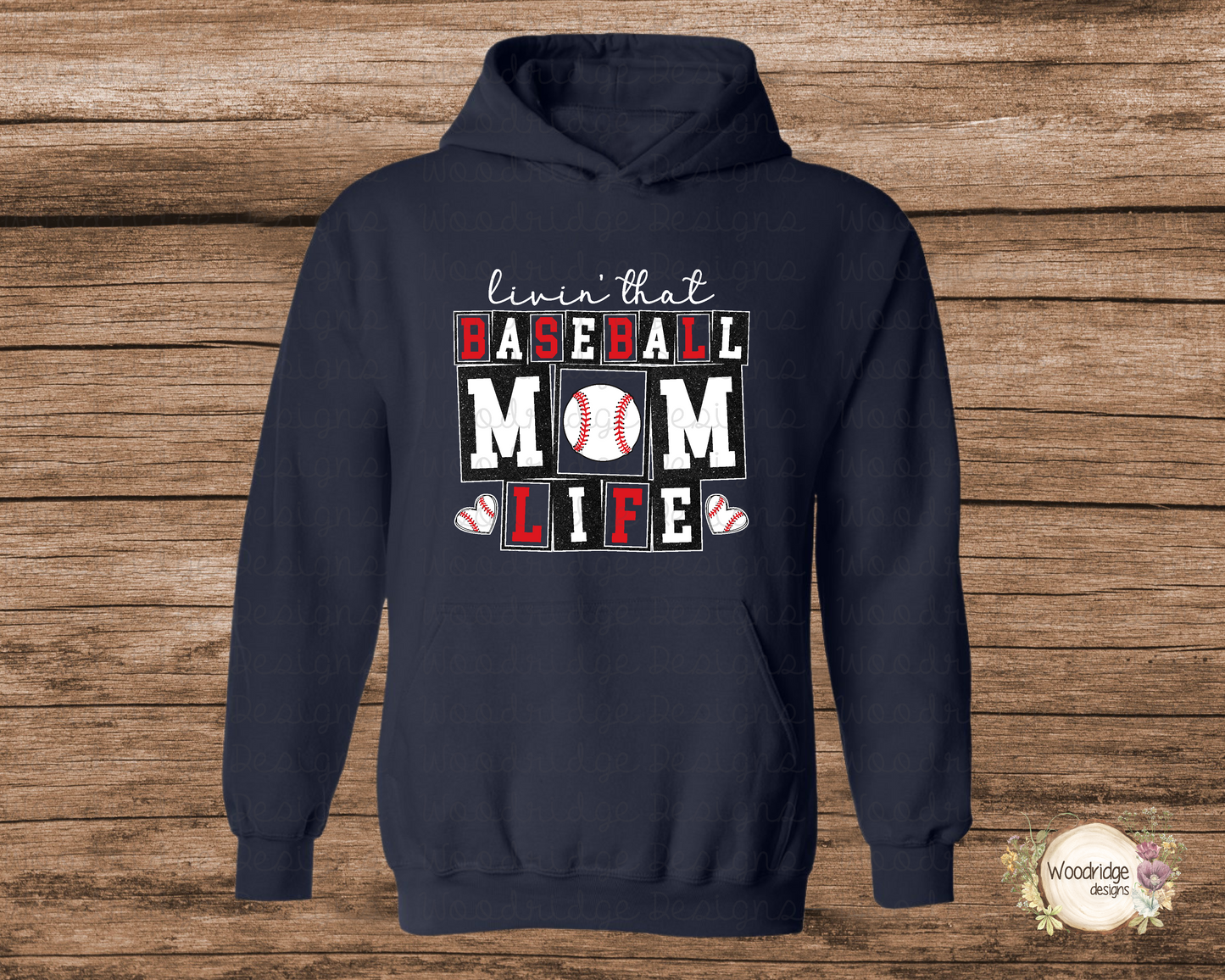 Sweatshirt Baseball Mom Life- Adult