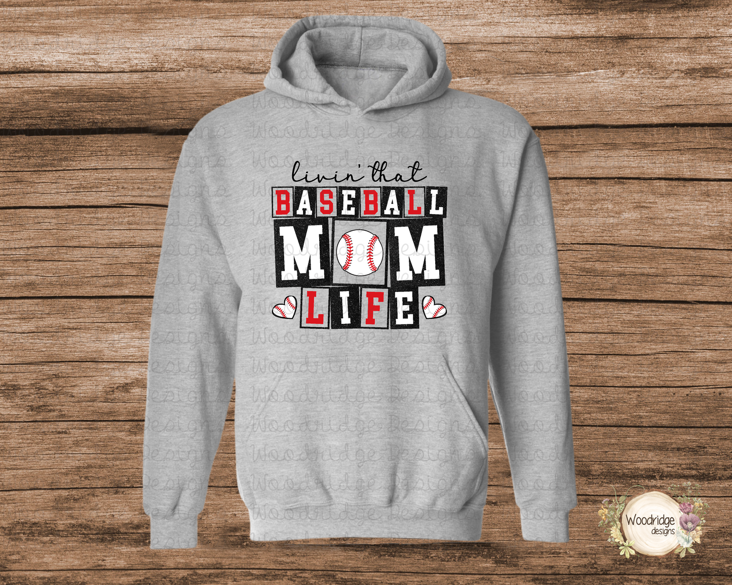 Sweatshirt Baseball Mom Life- Adult