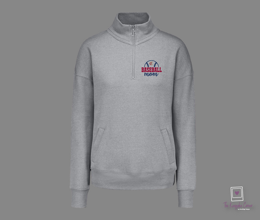 Stix Baseball Mom 1/4 Zip- Adult